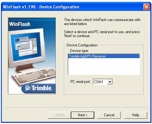 2. Install and run the WinFlash utility.