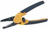 Reflex T -Stripper Non-slip textured grips and thumb rest Plier nose for holding and twisting wires Slide lock for safety and storage Thumb and finger valley makes stripping easy