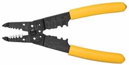 control 7-in-1 Stripper 45-247 1000V Insulated 45-9120 Versatile, seven-function tool features precision-ground stripping blades, cushioned grips and plier nose Crimps bare and insulated terminals