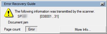 Chapter 7 7.2 Error Indications on When an error occurs during scanning, the operator panel indicators turn on as shown below. Temporary errors The check indicator turns on.