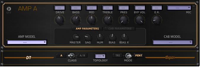 POD HD500 Edit: Editing FX & Amps Amp Enable/Disable switch - Clicking on this X button at the top right of each Amp panel has the same result as choosing the --- (no amp) option in the Amp Model