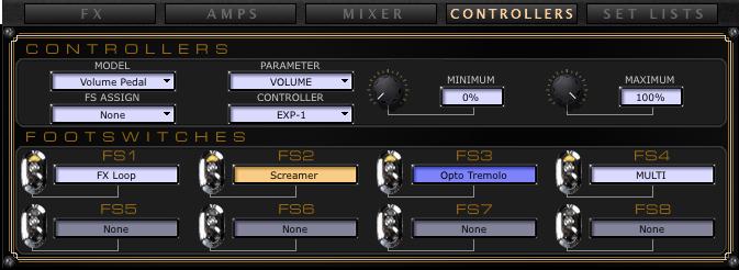 POD HD500 Edit: Configuring Footswitches & Controllers Configuring Footswitches & Controllers In this chapter we ll cover the Controllers View Panel, where you can create and customize assignments
