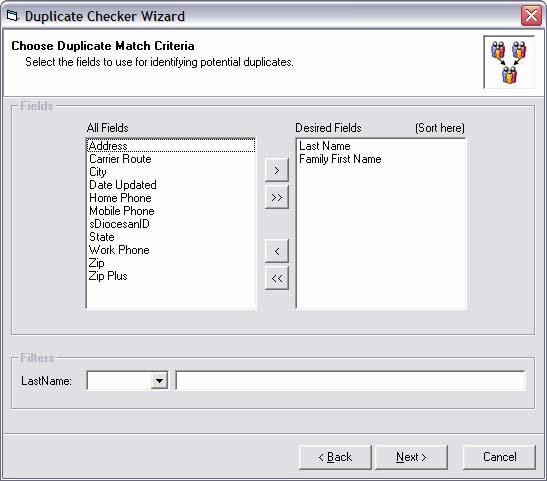 RESOLVING PARISH DUPLICATES 11 Search for Duplicate Families in the Parish Use this procedure to choose duplicate match criteria these are the fields that ParishSOFT will use to identify potential