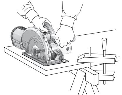 Check to be sure the material being cut is properly supported and that the cut depth is set properly. Be sure to cut in a straight line. Adjusting the saw mid-cut could result in the saw stalling.