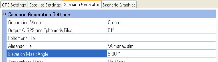 Scenario Generation (Option RFP) Create scenarios for any time, date, and location Create static or dynamic scenarios for stationary or moving GPS receivers Up to 15 satellites (depends on scenario)