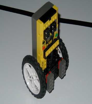 This robot uses Infrared Proximity detectors to deduce the tilt angle of the robot.