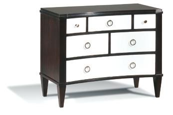 630 Pearee Chest 36W 19D 32H Three drawers / Shiny Brass Hardware standard. Bordeaux Finish shown.