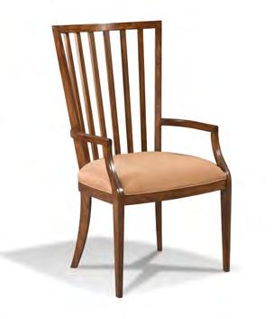 841 Slat Back Arm Chair 24W 24D 44H