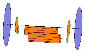 Figure 2.4 Shell Rolling Robot Example Simulation The other dynamic model that was developed was a version of the two-wheeled robot.