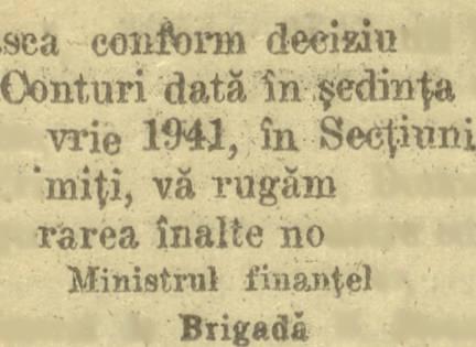 eonsiderationi. Ministrul finantelor, General de Brigadi N. Stoenescu Nr. 649.713.