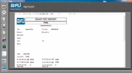 ANALYZE REPORT Automatic generation of the Test Report in