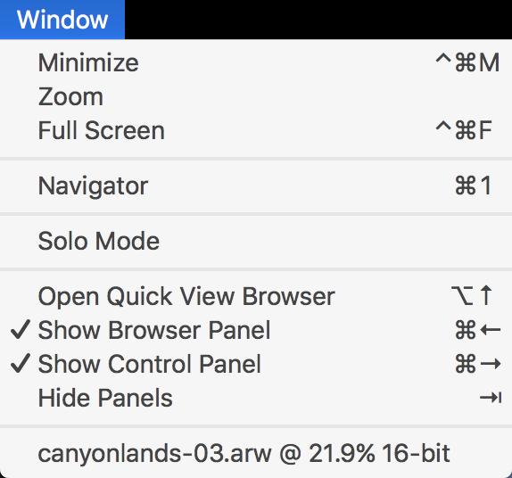 View Menu Zoom In: Zooms the preview window in one increment. This will make the preview image larger. Zoom Out: Zooms the preview window out one increment. This will make the preview images smaller.