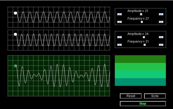 By activating the Trace option, the time-dependent movement of a sound source is recorded, simulating the wave broadcasting.