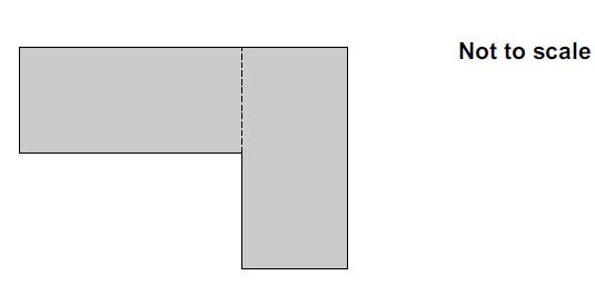 Shape A is a rectangle of length x cm and width 2 cm.