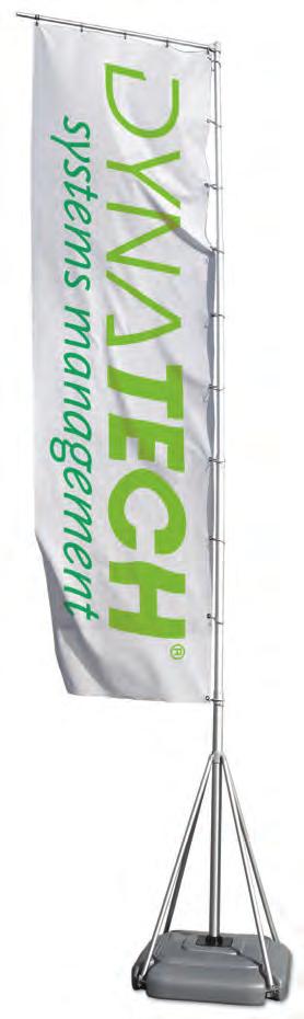 flag poles over 15 feet high NEW! A portable Flag Pole with a water fill base, with an overall height of 5.4m. Add a line of them outside your premises for an awesome display.