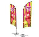 promotional flags Single Sided Bow Banner Flags Bow Banner flags are another common flag with beau ful colourful display, portability and prac cal Available in 4 sizes in single sided and 3 sizes in