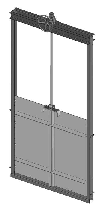 CHANNEL GATE The model is a rectangular penstock designed for open channel installation.