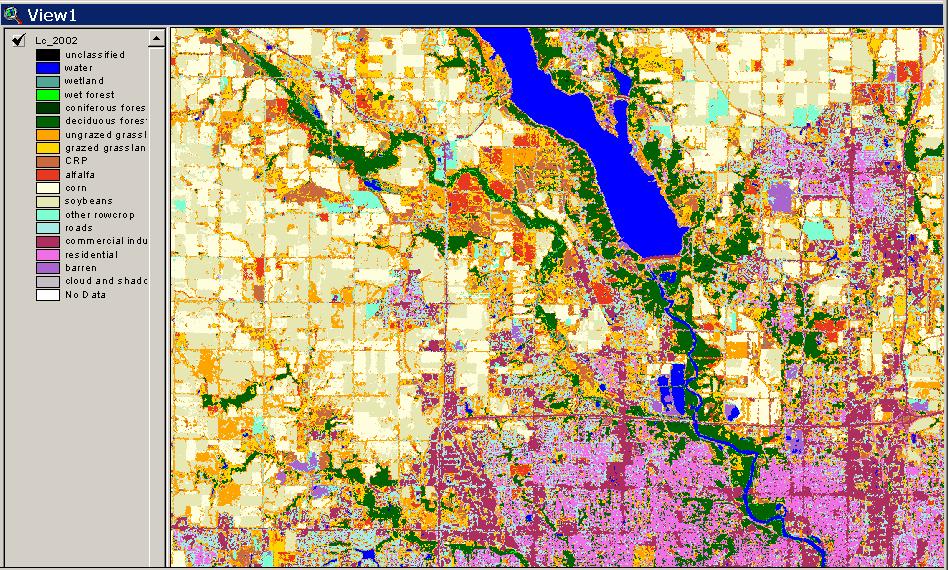 Figure 4. 2002 Land Cover and Legend.
