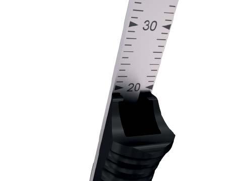 Optional Technique: Use the scale on the back of the Depth Gauge to measure for screw