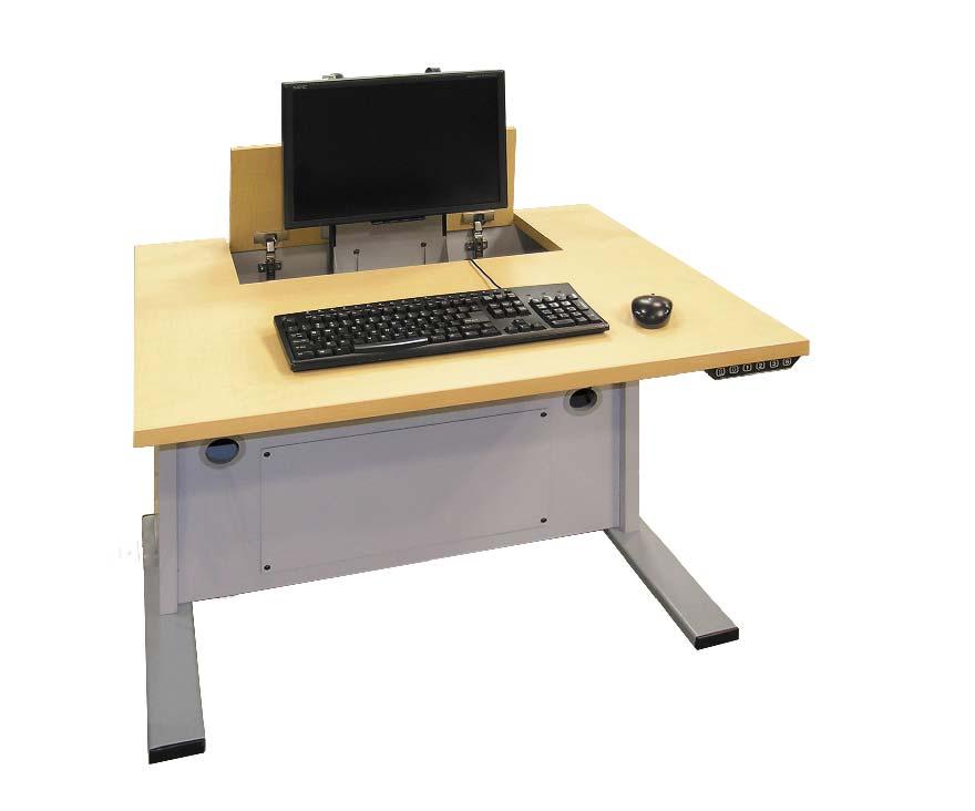 Classroom workstation with Monitor Lift