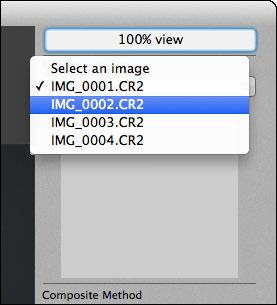 Select the image to combine. Select the image to combine from the [Foreground Image] list box. Select a compositing method. Select a compositing method from the [Composite Method] list box.