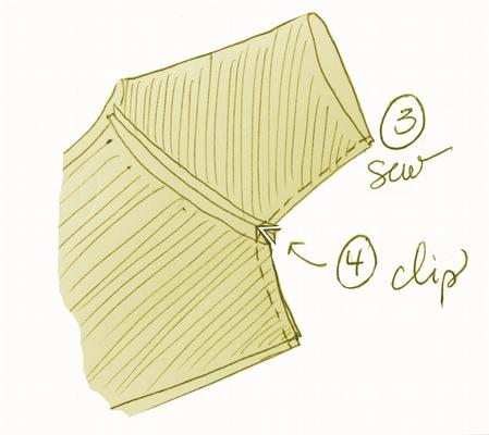 SEWING 1. With right sides together, align the front edge of each Sleeve piece to each sleeve edge of the Bodice Front and pin. Sew each Sleeve to Bodice Front using 1/2 seam allowance, press open. 2.