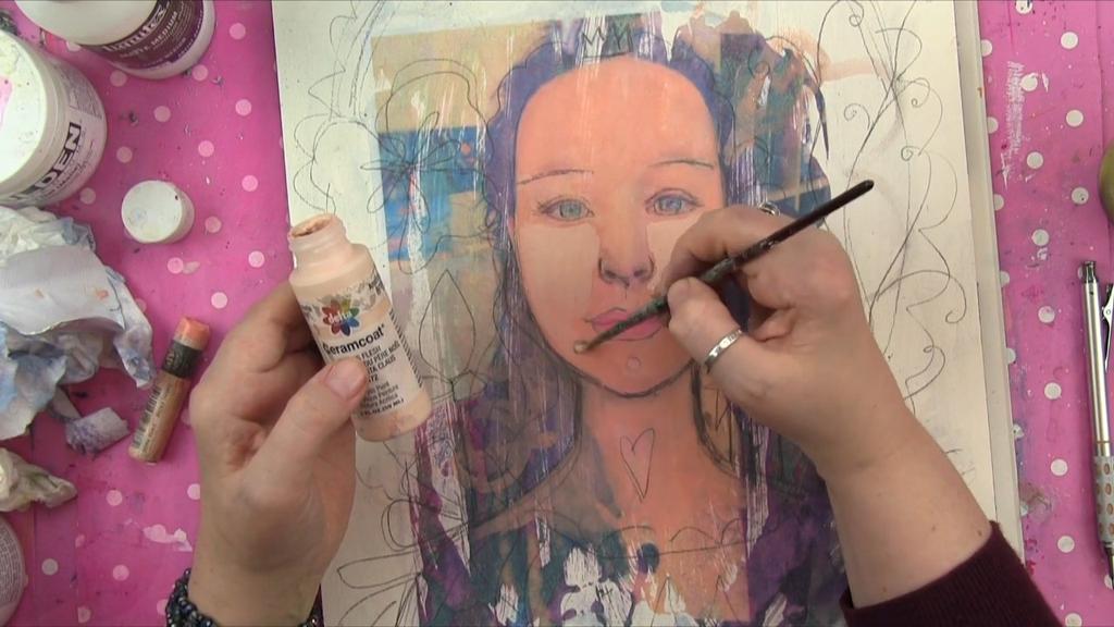 Even if you don't work on an image of your own face, whatever image you have chosen represents you, so try to approach drawing & painting over your image with the same love and care, like you might