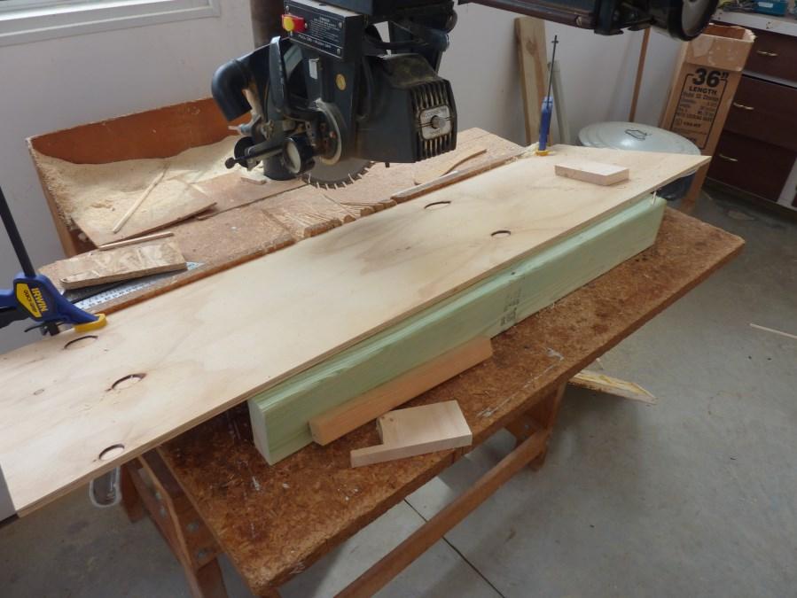 1. Make an inclined cutting ramp 14 wide and 3-1/2 high at
