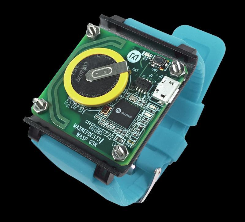 MAXREFDES73#: WEARABLE, GALVANIC SKIN RESPONSE SYSTEM MAXREFDES39# System Board Introduction GSR measurement detects human skin impedance under different situations.