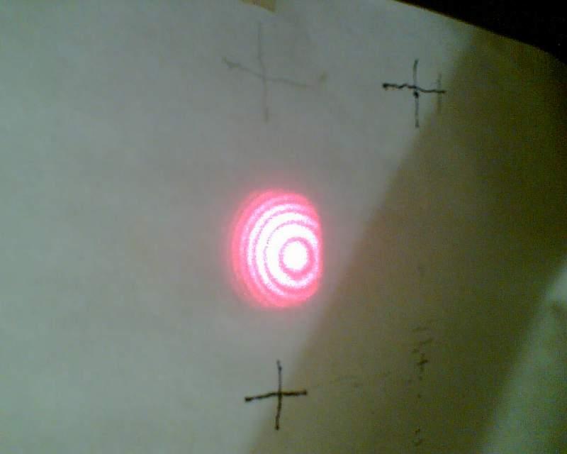 widened up the laser beam which was then collimated by a lens with focus on the aperture.