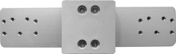 4. Pic 29: Identify two (2) three-hole mounting patterns on the Crossmember (with Slide attached).
