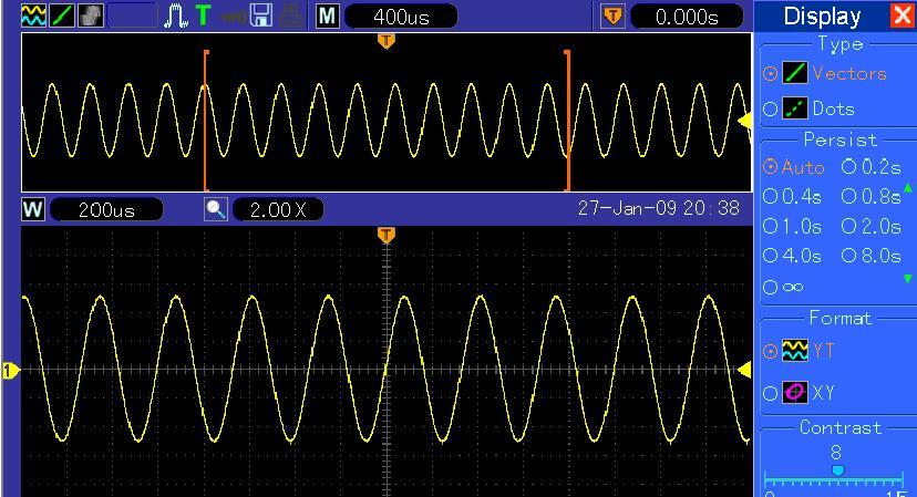 FFT Dual-window Mode (Full Screen) Autoset Math: CH1+CH2 Troubleshooting Performance You Need at a Price You Can Afford The DSO5000BMT Series Digital Storage Oscilloscope provides you with affordable