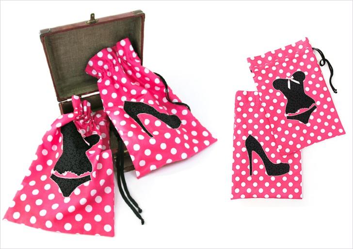 These would also be adorable shower or bridesmaid gifts. The bags finish at approximately 12" wide x 20" tall.