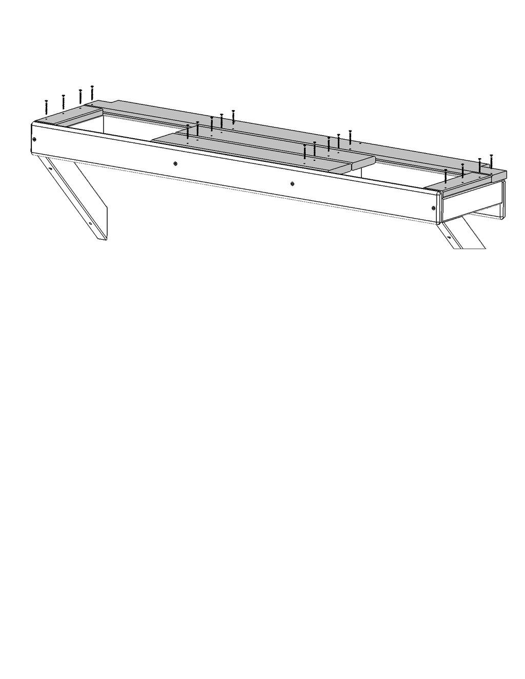 Step 21: Counter Assembly Part 5 F: Tight to (2687) Counter Back attach (2685) Counter Top to each (5736) Counter Joist with 4 (TS) #6 x 30 mm Trim Screws. (fig. 21.7) G: Tight to (2685) Counter Top and flush to the outside edges of the outer (5736) Counter Joists attach 1 (5536) Counter Side per joist with 3 (TS) #6 x 30 mm Trim Screws per board.