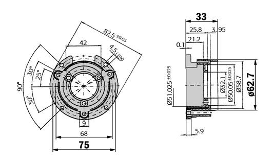 imensional drawings and order information Mechanical Adaptors Mounting bell incl.
