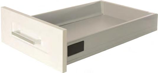 *Optional: Satino drawer is 75-lb rated, light-gray, epoxy powder-coated, steel sides with fullextension
