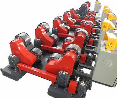 JMT WELDING ROTATORS (TANK TURNING ROLLS) Tank turning rolls are sets of specially-mounted steel and/or rubber wheels that rotate a cylindrical work piece during a welding process, such as the
