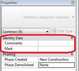 Not all elements have a Comments parameter so windowing in a selection set in a plan view may not