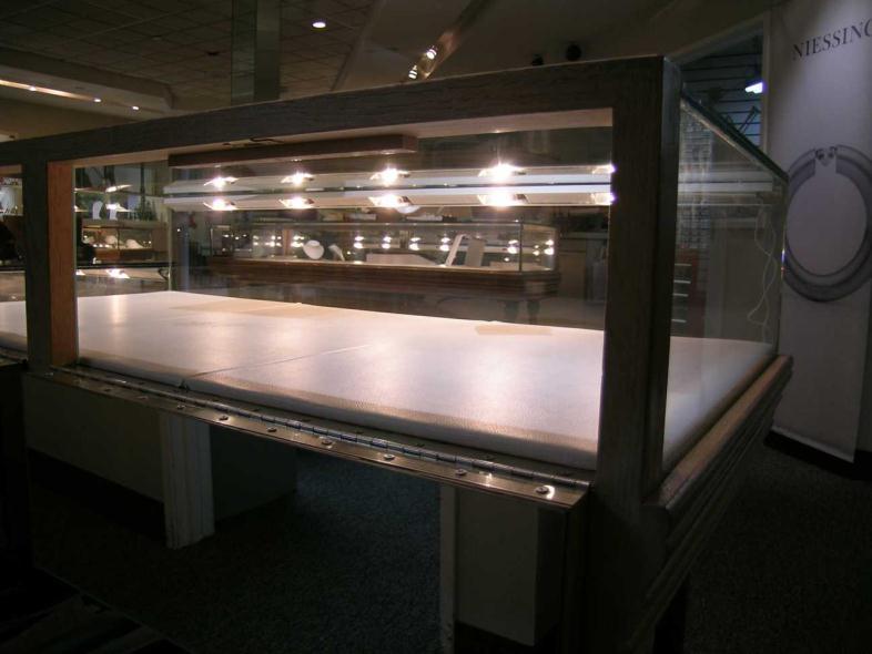 Figure 2: View of the inside of the display case from the back.
