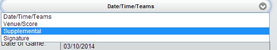 Most game reports should not take longer than two minutes to complete in their entirety. Note that the navigation bar is different for Assistant Referees.