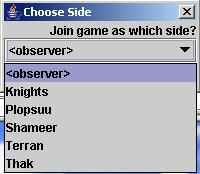 2. Then, one player opens a NEW GAME and selects his Race in the Choose Sides window. 3.