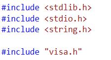would not be found as they are in an external file. To be able to get past this error, the visa.lib file also had to be added to the project.