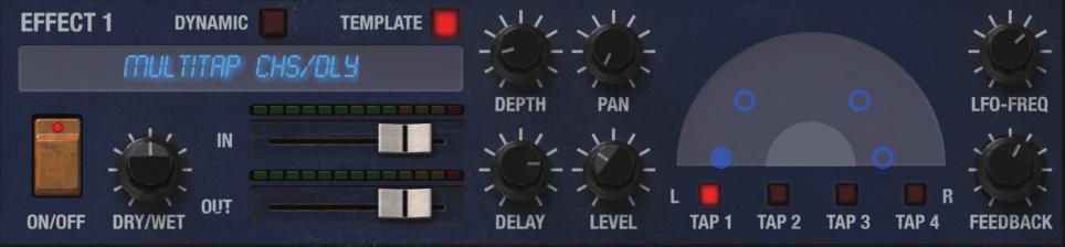 Effect parameters Field When you double-tap the FEEDBACK knob, the following dynamic modulation parameters will appear. p.32 SOURCE [OFF, Gate1 CC17] Selects the source that will modulate the feedback amount.