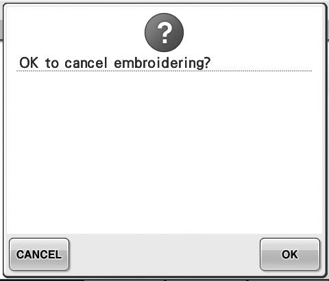 2 3 The embroidery settings screen appears. Icon for Link function 2 0-digit machine ID 3 Number of the pattern in the queue Touch to delete the pattern.