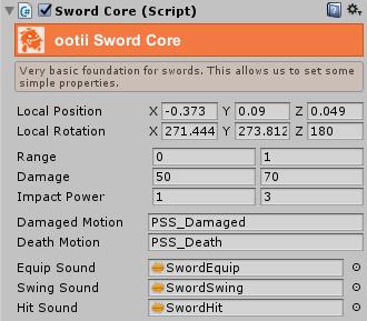 Swords In the pack, there s a sword included that you can use in your game. You can customize the properties or create your own sword following the guidelines I ll go over.
