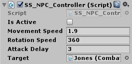 This isn t meant to be advanced, but an example on how you can code your own NPCs. You ll find the file here: Assets\ootii\MotionControllerPacks\SwordShield\Demos\Scenes\SS_NPC_Controller.