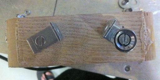 If amplification is being used, place the two eye screws on the side of the jack plate so they miss the audio jack. 13.