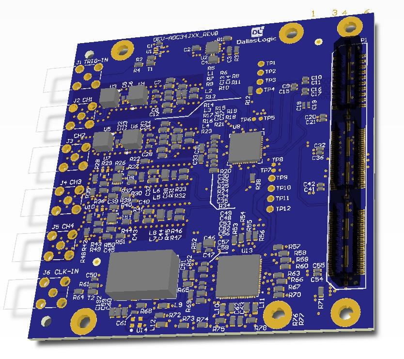 1 Introduction The DEV-ADC34J22 is a four channel ADC daughter card which features Texas Instruments ADC34J22. The 34J22 is a quad, 12 bit, 50Msps, JESD204B compliant analog to digital converter.