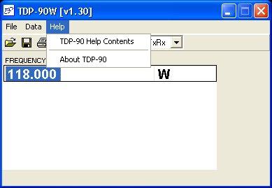 APPENDIX A 11RE439 Rev A HELP MENU Figure 5 TDP-90 Help Contents opens the Windows Help dialog for the TDP-90 software.