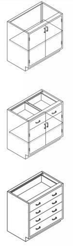 Standard Catalog Products: Base Cabinets Standing Height